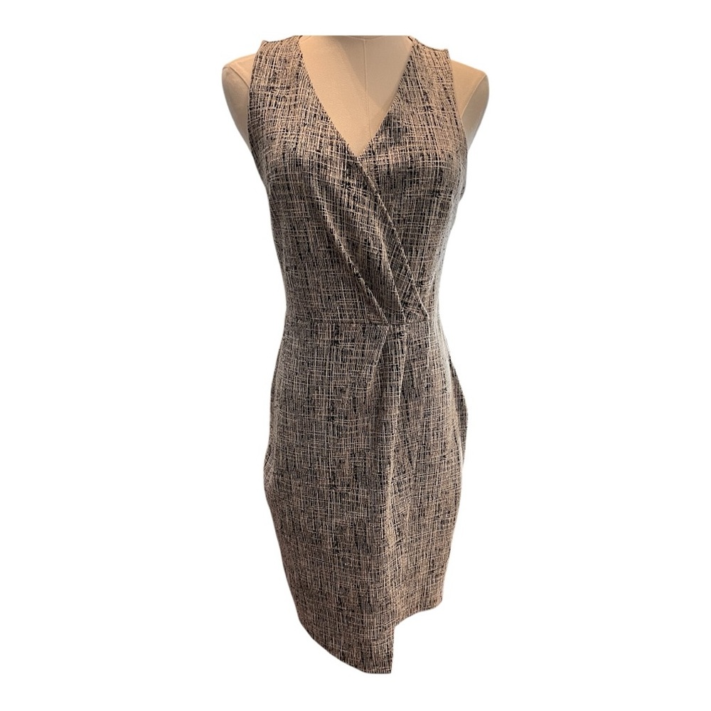 Express Black & White Textured Sleeveless Wrap Dress | Size Small
